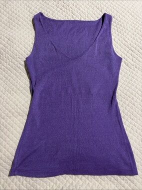 Michael Stars Purple V-Neck Tank Top